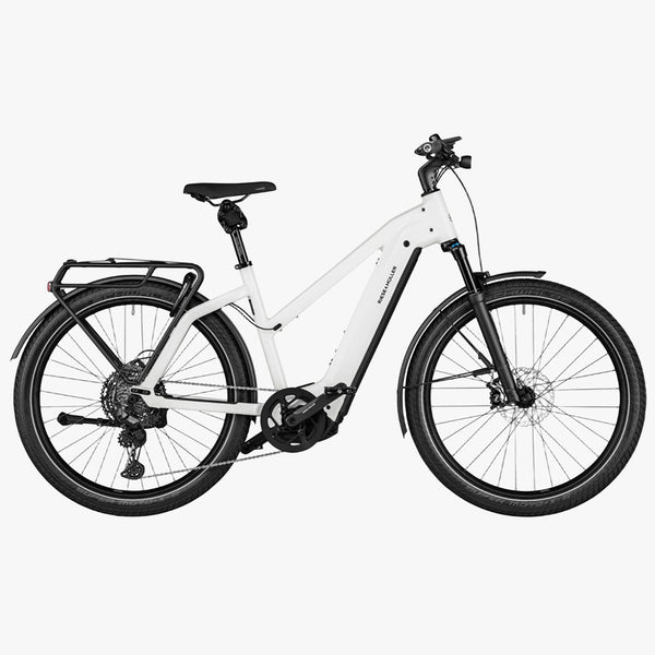 Bicicleta eléctrica de Trekking Riese Muller charger4 mixte GT touring ceramic White 750 Wh