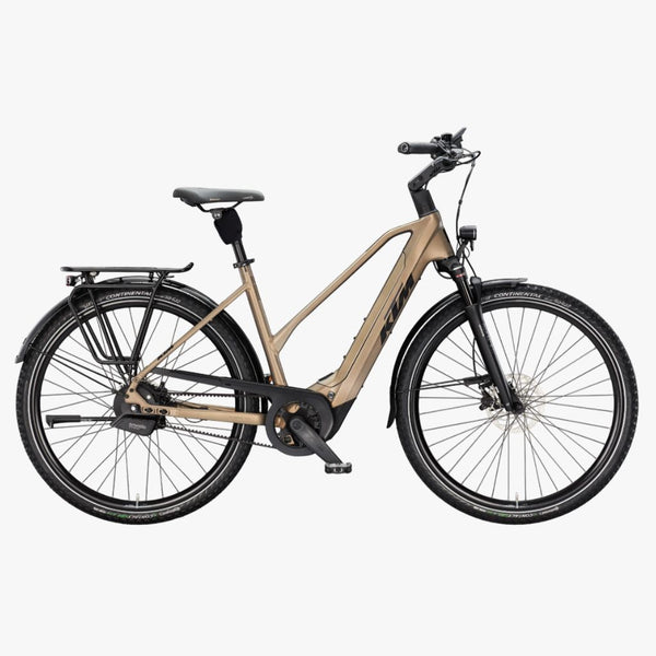 Bicicleta eléctrica Urbana KTM Macina City 810 Belt D Olive Pearl Matt