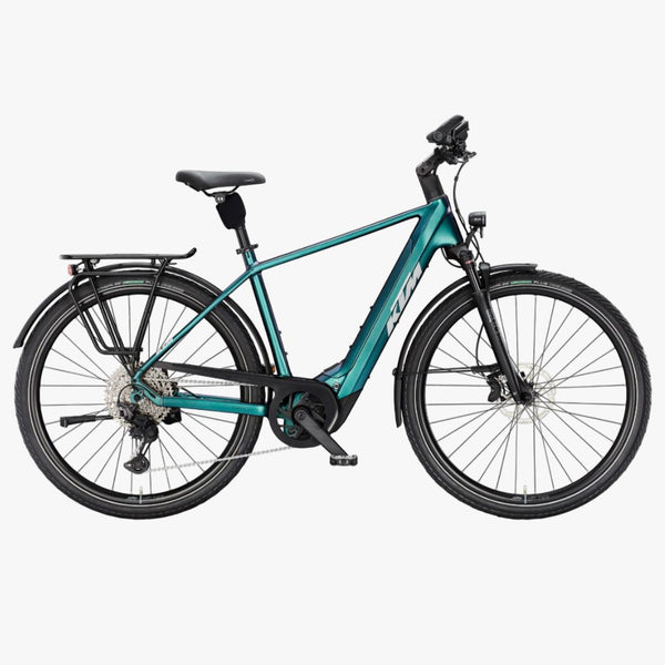 Bicicleta eléctrica de Trekking KTM Macina Style 810 D Green Purple Flip Matt