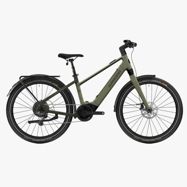 Bicicleta eléctrica de Trekking Winora IRIDE PURE X10 HIGH MA nevergreen/restoration - matt 2026