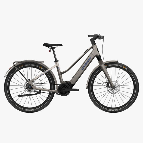 Bicicleta elèctrica de Trekking Winora IRIDE PURE R5F MID GL vanilla latte/silver dollar - glossy 2026