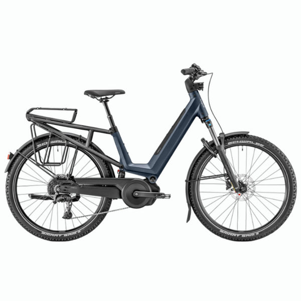 Bicicleta eléctrica de Trekking Moustache Xroad 4 FS Marine Blue Matt Suspended 2026